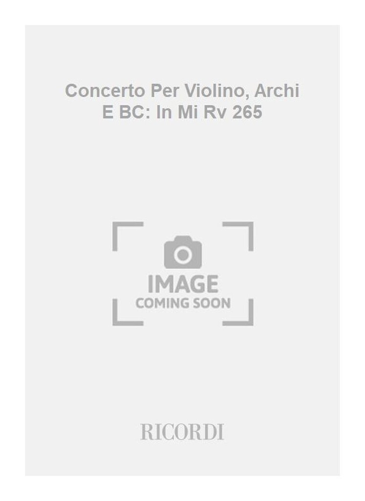Concerti Per Vl., Archi E B.C.: